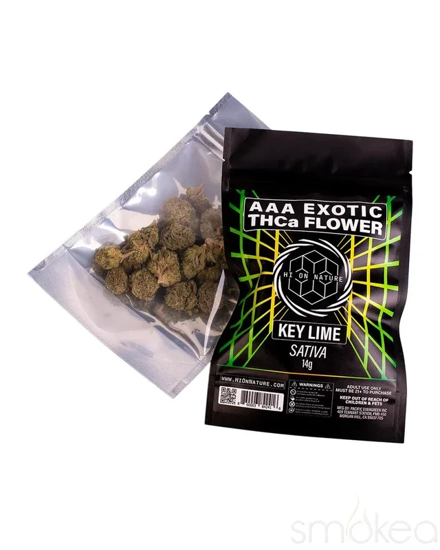 Hi On Nature 14g AAA Exotic THCA Flower – Key Lime