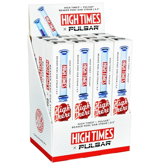 High Times® x Pulsar High There! Beaker Perc Dab Straw | 6.5″ | 12pc Display