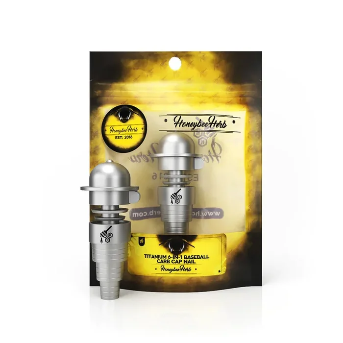 Honeybee Herb – Titanium 6 IN 1 Baseball Carb Cap Dab Nail