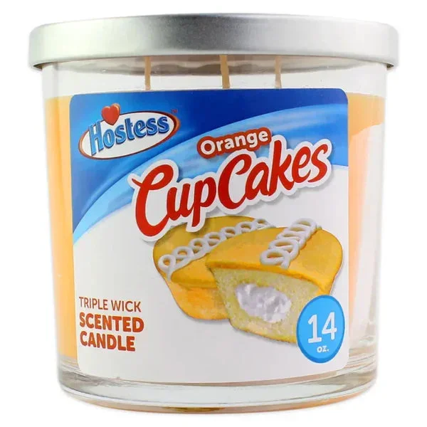 Hostess – 14oz Orange Cupcakes Triple Wick Candle