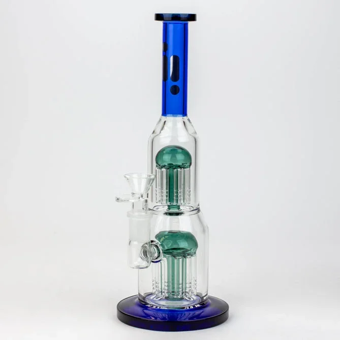 Infyniti Glass 11″ Double Percolator Glass Bubbler