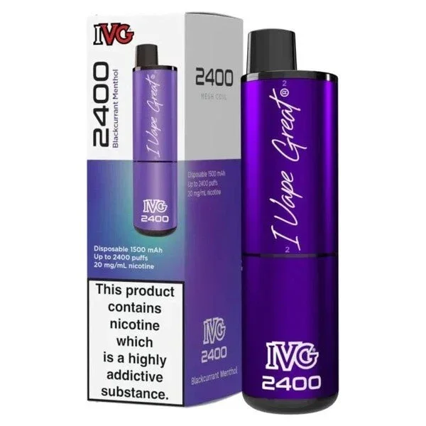 IVG 2400 Disposable Vape – Blackcurrant Menthol