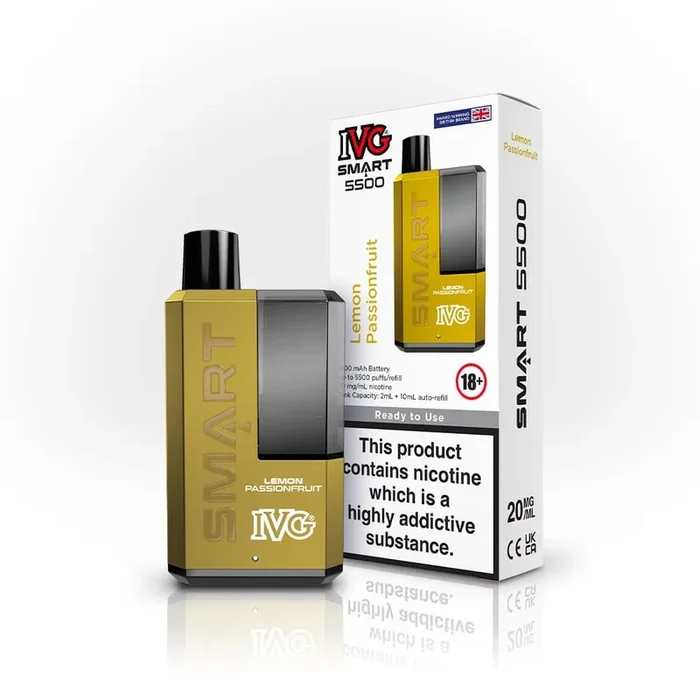 IVG Smart 5500 Puff Disposable Vape – Lemon Passionfruit