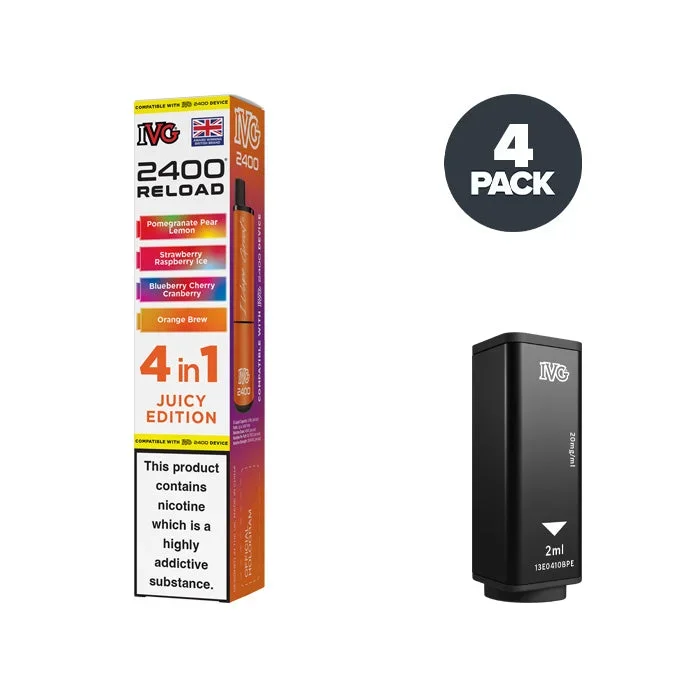 Juicy Edition IVG 2400 Reload 4 in 1 Prefilled Pods