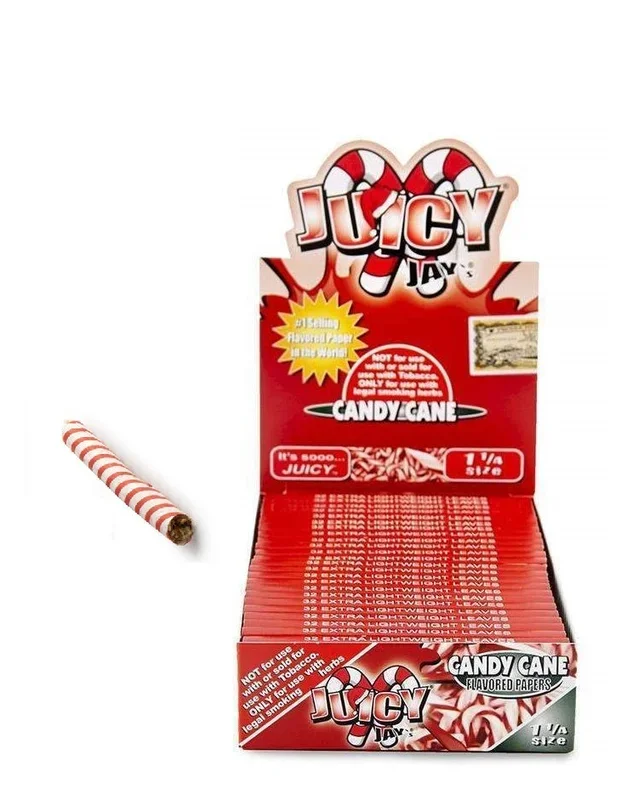 Juicy Jay’s 1 1/4 Candy Cane Rolling Papers