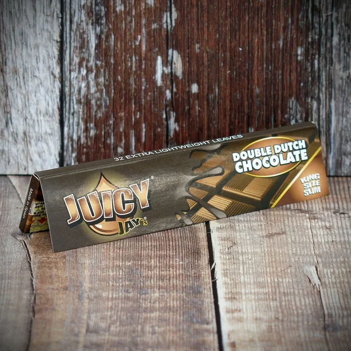 Juicy Jay’s King Size Slim Rolling Papers – Double Dutch Chocolate