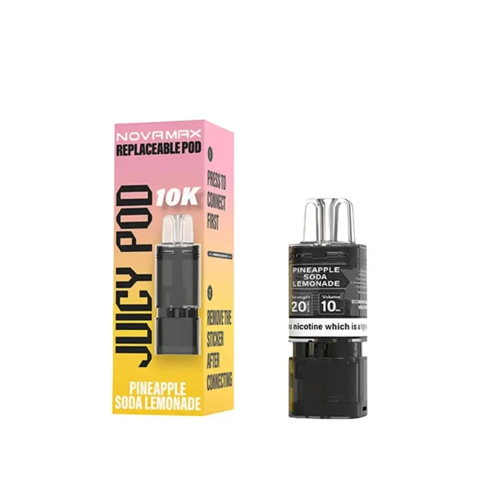 Juicy Pod Novamax 10K Pineapple Soda Lemonade Refill Pods