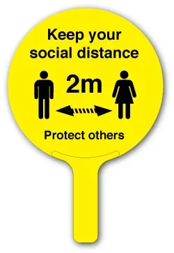 Keep your social distance… (Paddle sign)