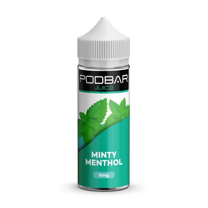 KINGSTON PODBAR JUICE MINTY MENTHOL 100ML SHORTFILL E-LIQUID
