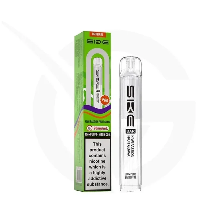 Kiwi Passion Fruit Guava Prefilled Pods By SKE Bar 600
