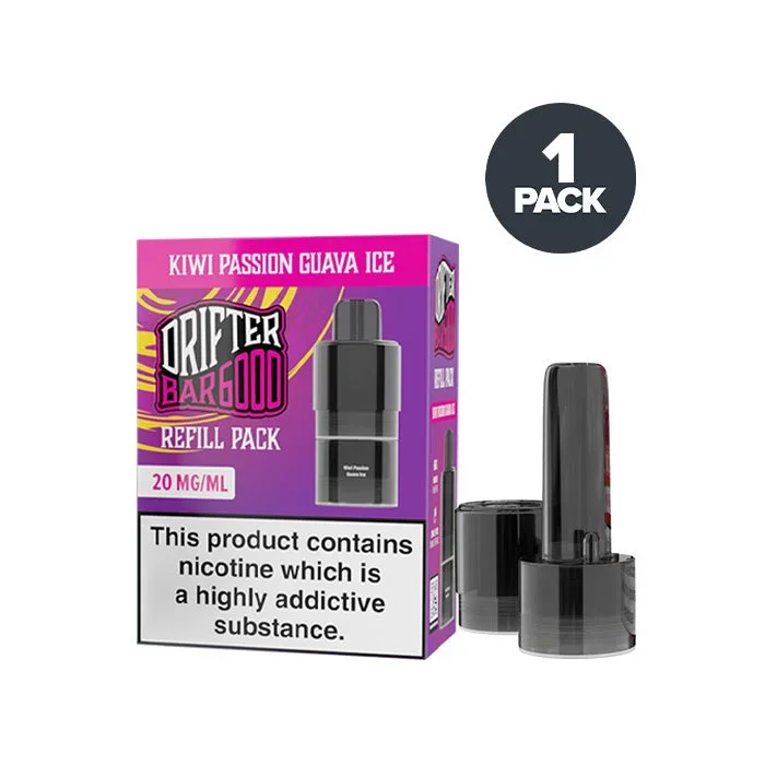 Kiwi Passion Guava Ice Drifter Bar 6000 Pre-filled Pods