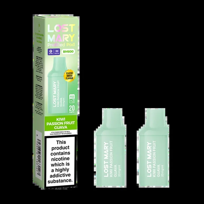 Kiwi Passionfruit Guava Lost Mary BM600 Pods