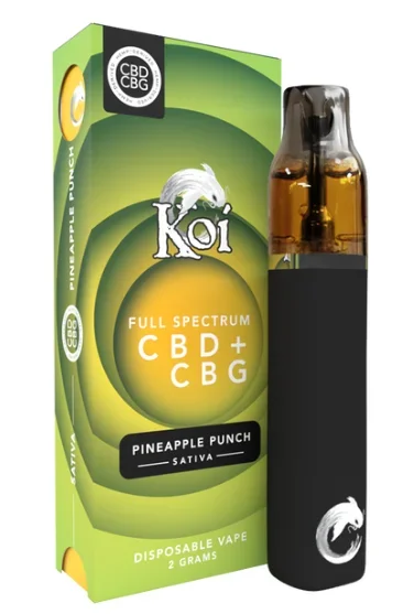 Koi CBD Disposable – Pineapple Punch – Full Spectrum CBD + CBG Disposable Vape Bar 2000mg