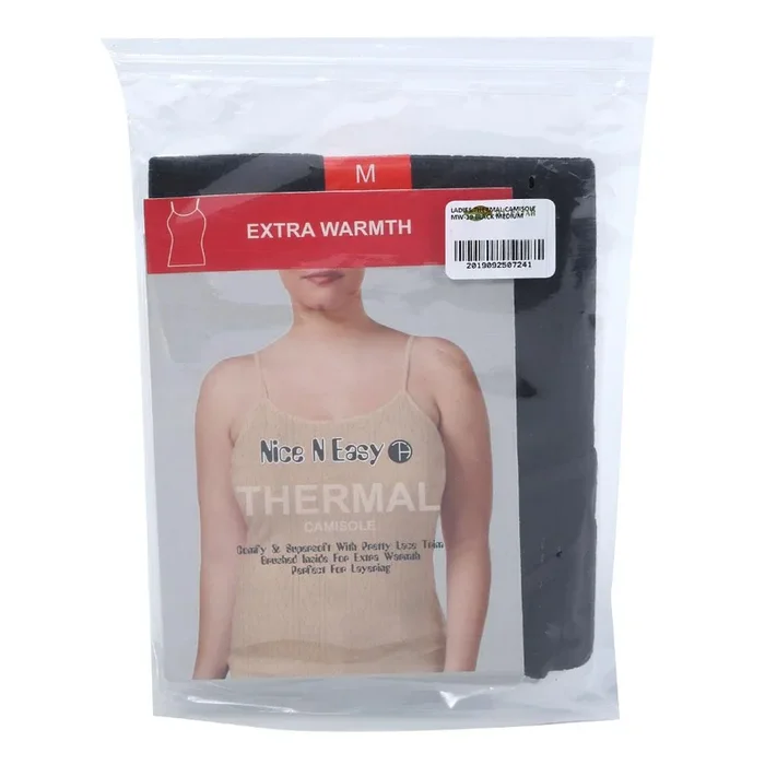 LADIES THERMAL CAMISOLE MW-19 BLACK MEDIUM