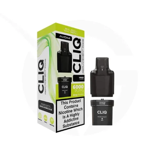 Lemon & Lime Prefilled Pods By Avomi Cliq 6000 + Refill Containers