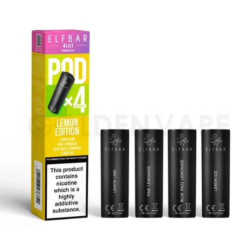 Lemon Edition 4 in 1 Prefilled Pods By Elf Bar – 4 Pods