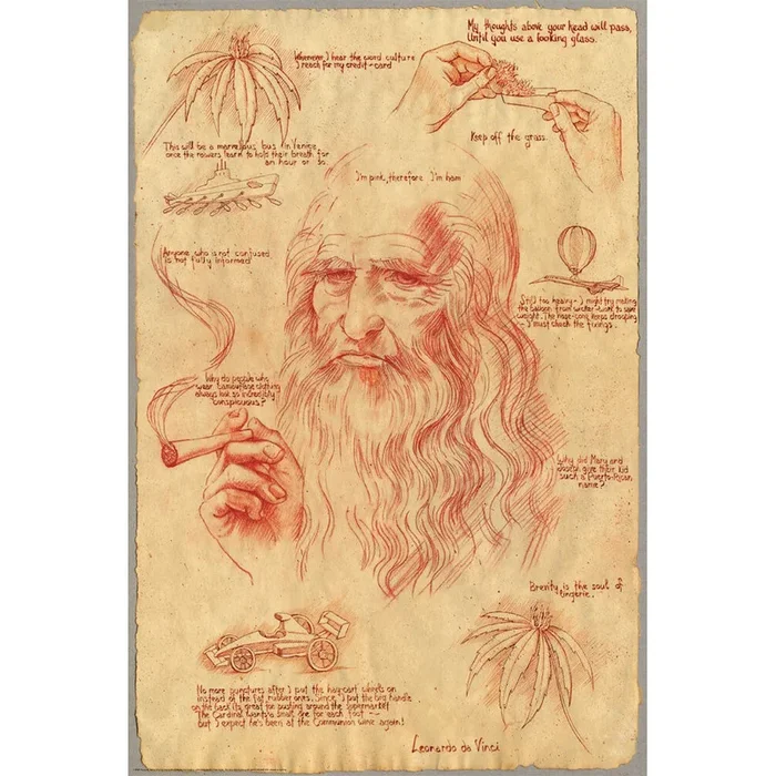 Leonardo DaVinci Poster | 24″ x 36″
