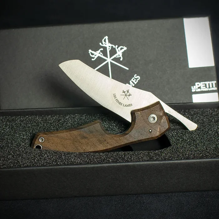 Les Fines Lames Le Petit Cigar Cutter & Knife – Classic Gunstock Walnut