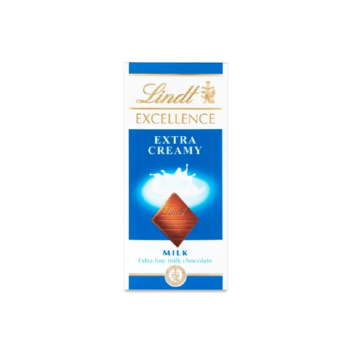 LINDT EXCELLENCE MILK CHOCOLATE EXTRA CREAMY 100 GM