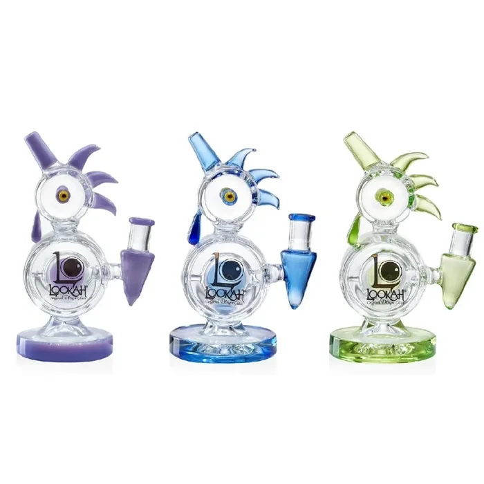 Lookah (Dab Rig) 8″ Mini Disc Percolator Rooster Glass Water Pipe