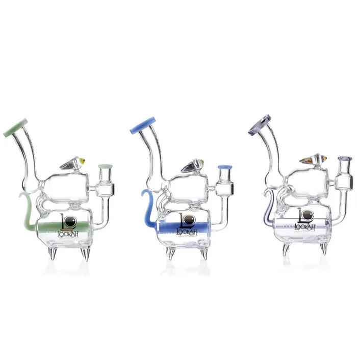 Lookah (Dab Rig) 9″ Cute Recycler Double Chamber Percolator Water Pipe