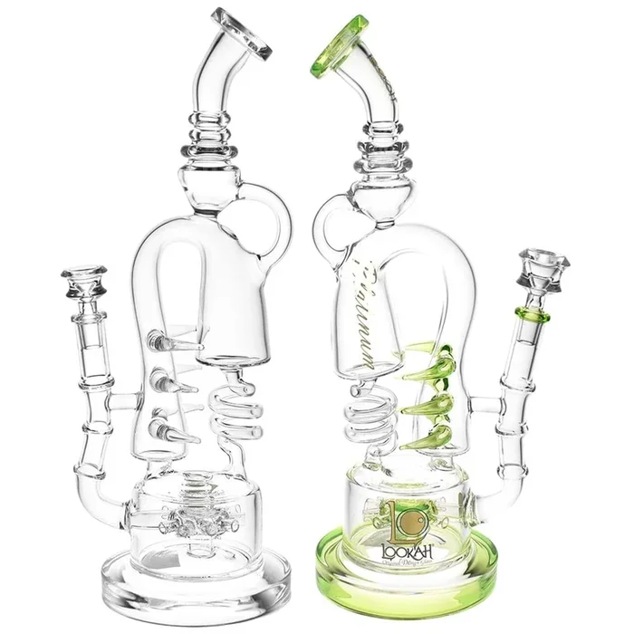 Lookah Glass Spiral Recycler Water Pipe | 14.75″ | 14mm F