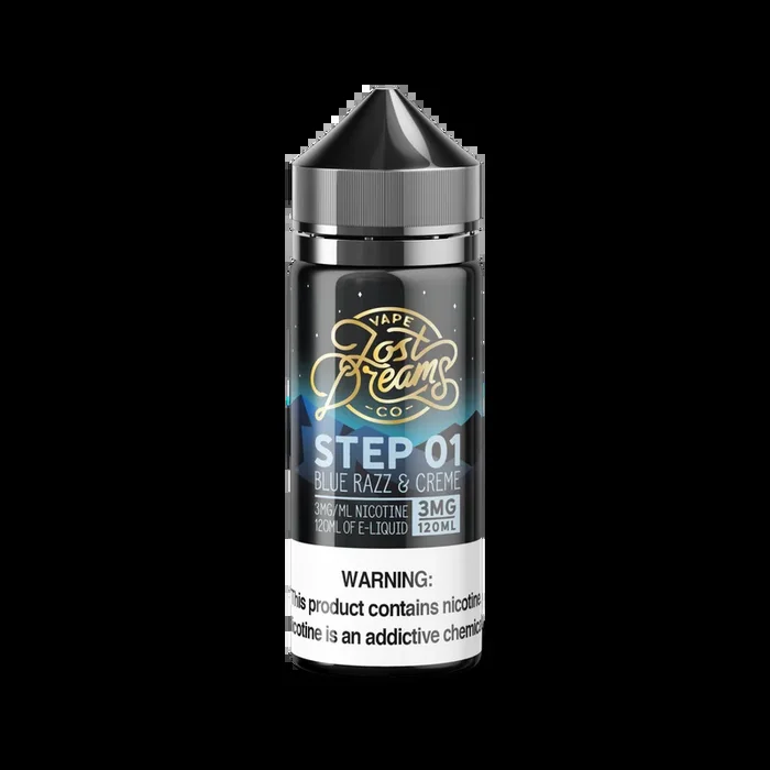 Lost Dreams Vape Co 120mL – Step 01 – Blue Razz & Creme –