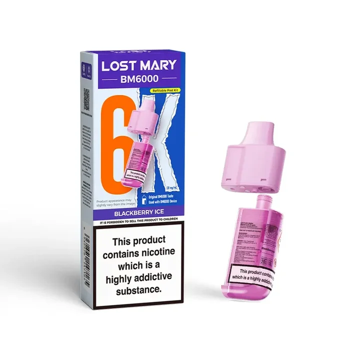 LOST MARY BM6000 BLACKBERRY ICE PREFILLED REFILL PODS
