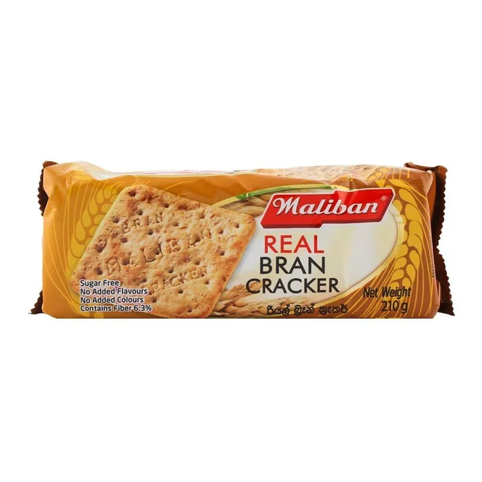 MALIBAN REAL BRAN CRACKER 210GM