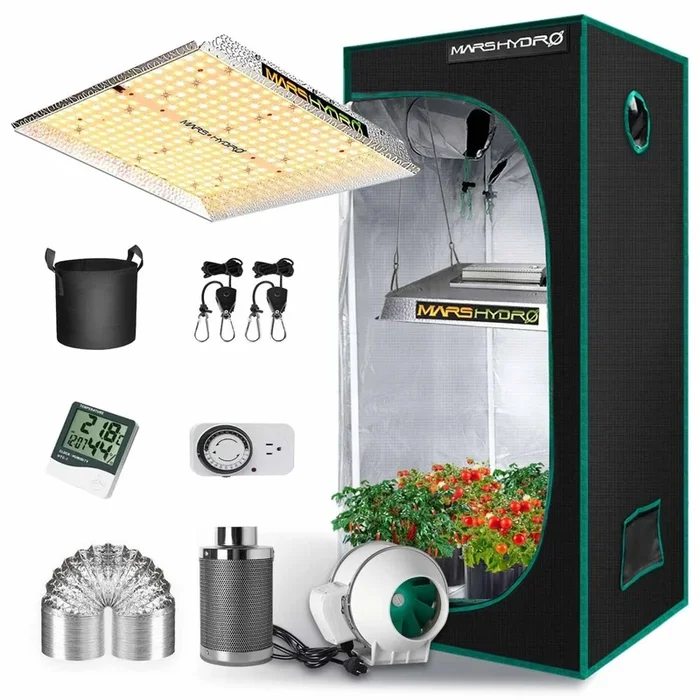 Mars Hydro TS1000 LED Grow Light and 2.3×2.3 Indoor Full Grow Tent Kit