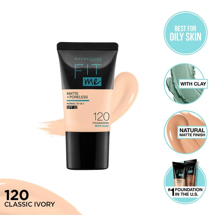 MAYBELLINE FIT ME FDT MAT PORE TUBE 120 CLASSIC IVORY 18ML