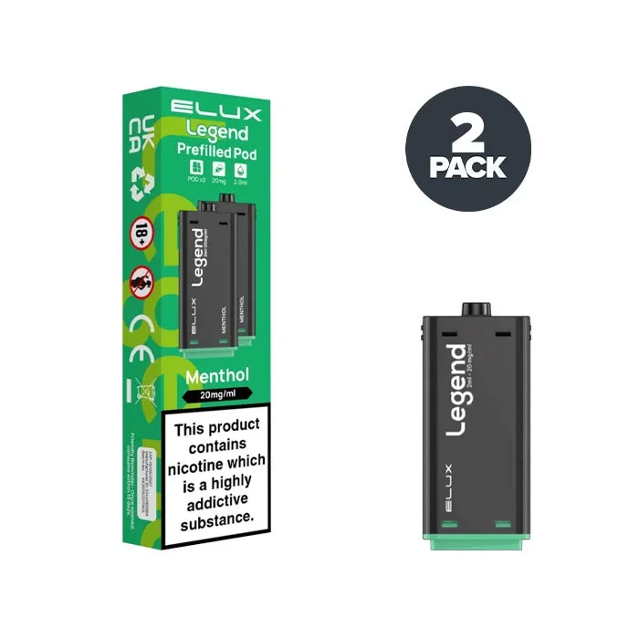 Menthol Elux Legend 1500 2 in 1 Prefilled Pods