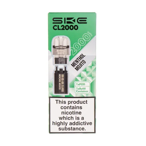 Menthol Mojito CL2000 Prefilled Pod + Refill by SKE