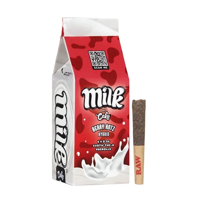 Milk by Cake Exotic THC-A Prerolls – 6ct