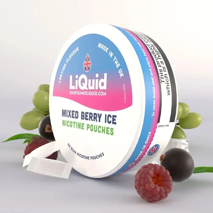 Mixed Berry Ice Nicotine Pouches by LiQuid