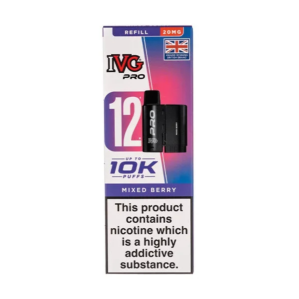 Mixed Berry Pro 12 Prefilled Pod + Refill by IVG
