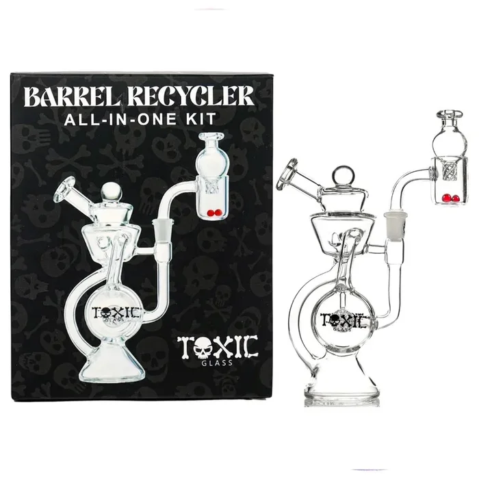 MKGlass TX99 Toxic Barrel Recycler Glass Water Pipe