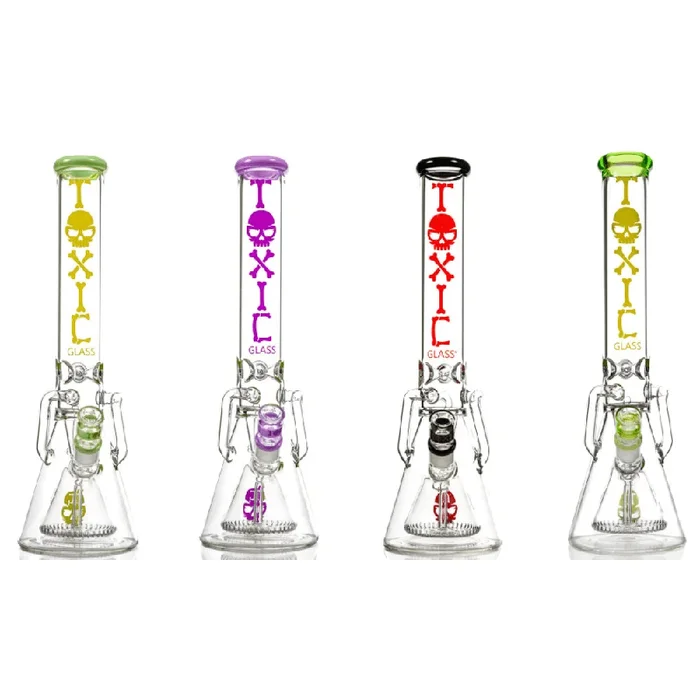 MKGlass (Water Pipe) TX72 Toxic 16″ Pyramid Recycler Beaker