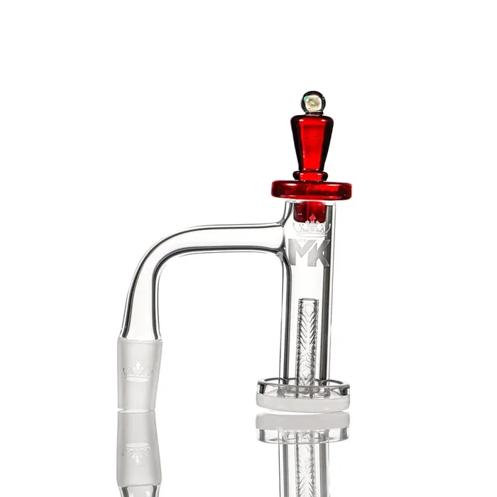 MKQB22 XL White Bottom Glass Banger by MKGlass