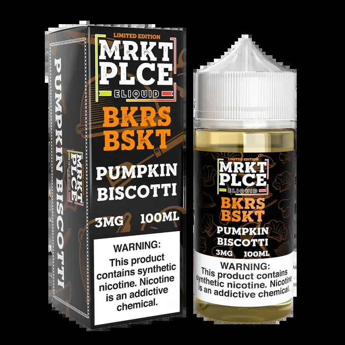 MRKTPLCE – “BKRS BSKT” Pumpkin Biscotti – 100ML E-Liquid (Limited Edition)
