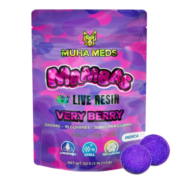 Muha Meds Live Resin Very Berry Gummies – 3000mg