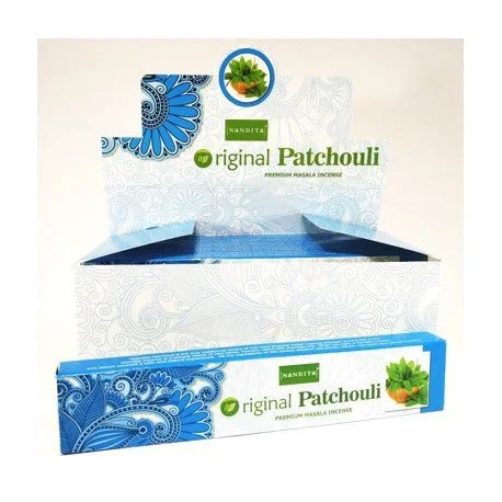 Nandita – Original Patchouli Incense Natural & Organic Hand-rolled Masala Incense Sticks 15g