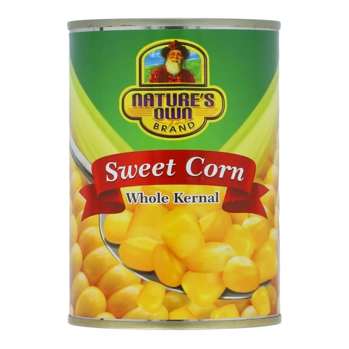 NATURES HOME SWEET CORN WHOLE KERNAL TIN 380 GM