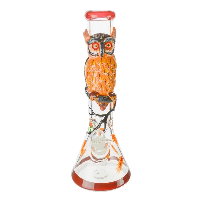 Nocturnal Owl Beaker Bong – 14in