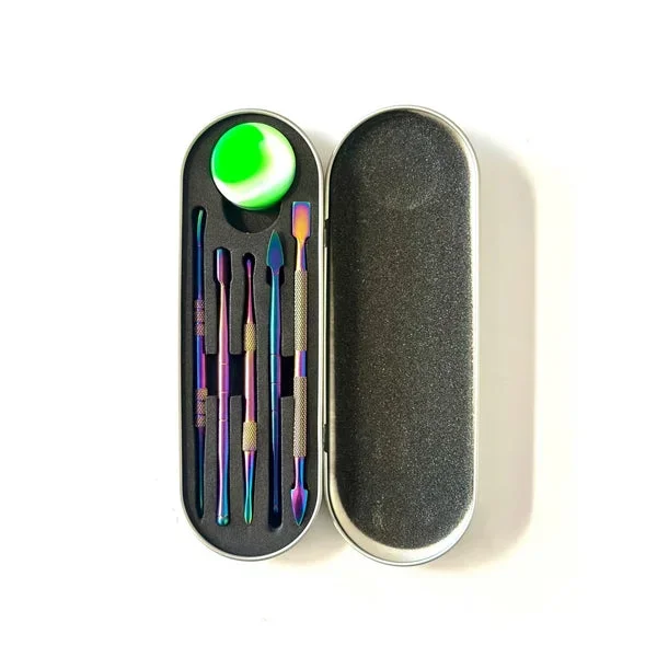 Non branded DB54 Titanium Rainbow Dabber Kit with Silicone Dish