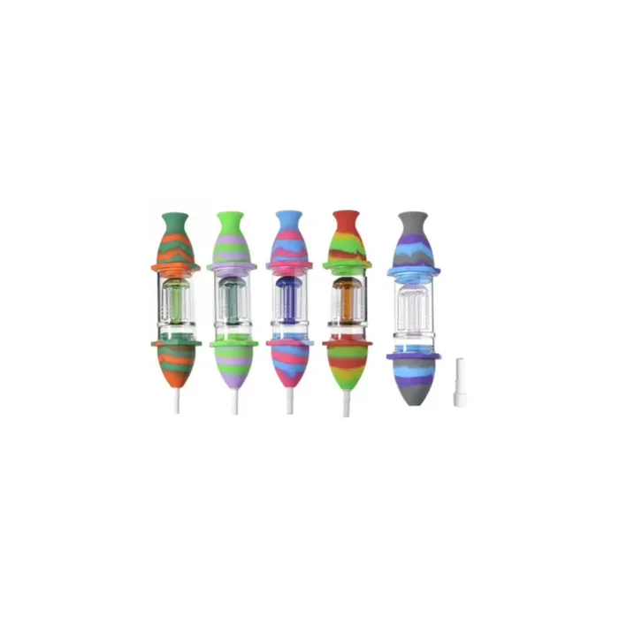 Non branded (Nectar Collector) NC19 Silicone Tree Perc Nectar Collector with 10MM Ceramic Tip (1-Pack)