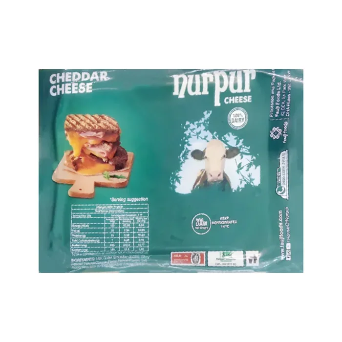 NURPUR CHEDDAR CHEESE BLOCK 200GM