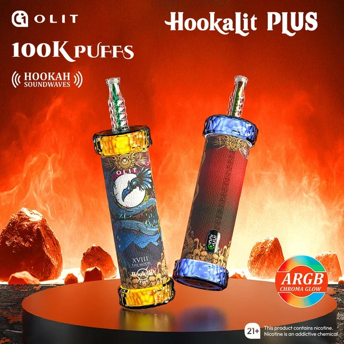 OLIT HookaLit “PLUS” 100K Puffs Disposable E-Hookah – 100,000 Puffs
