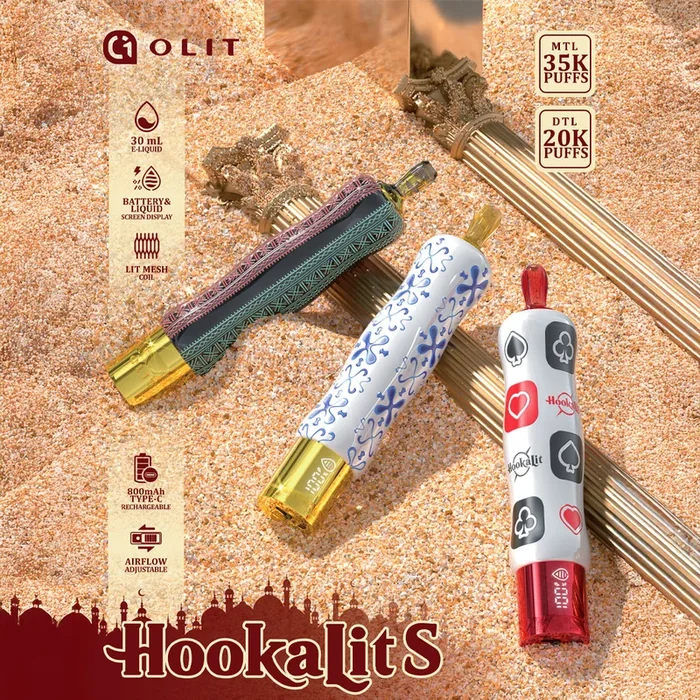 OLIT HookaLit S 35K Puff Disposable E-Hookah – 35,000 Puffs
