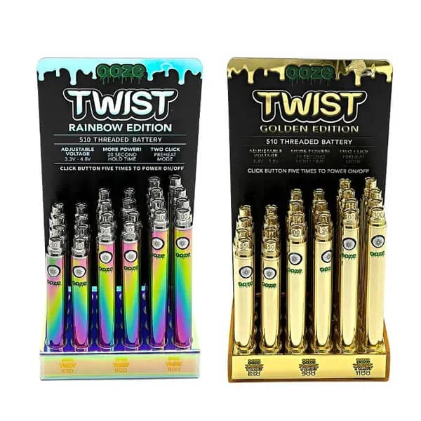 Ooze Twist 510 Batteries – 24pc Display- Multiple Sizes